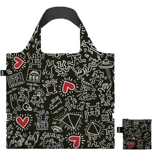 ❤️BUY 2 GET 1 FREE  LOQI Recycled Reusable Tote Bag – Keith Haring Black Pattern